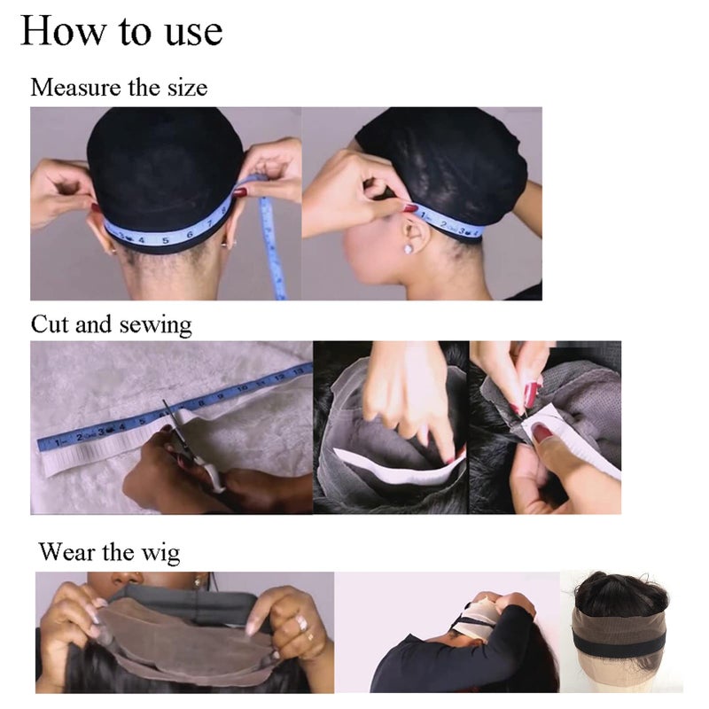 Luwigs Black Elastic Bands Wig Accessories for Making Wigs/Lace Frontal/Lace Closure 2.5cm Width 6pcs (Elastic Band, 6pcs) - Image 5
